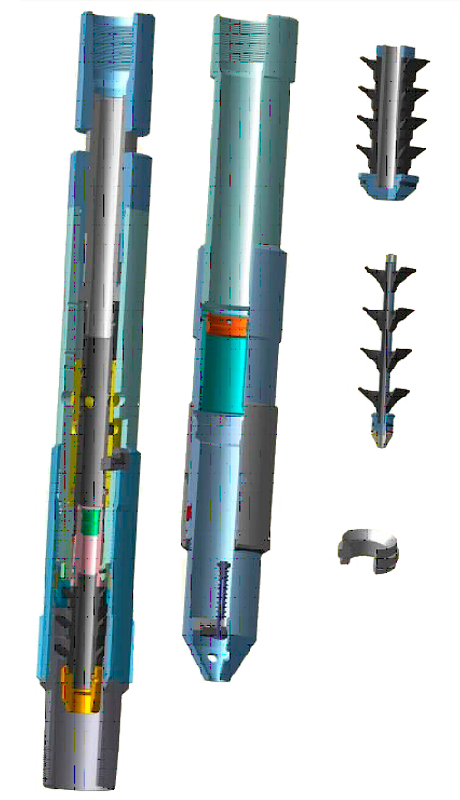 Комплекс пристроїв для секційного кріплення похилих та горизонтальних свердловин ОЦКО1-146,168 Комплекс пристроїв для секційного кріплення похилих та горизонтальних свердловин ОЦКО1-146,168